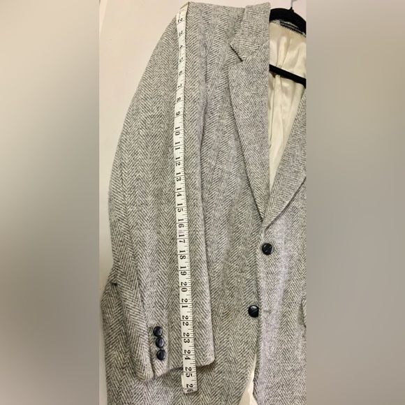 Vintage Harris Tweed Herringbone Blazer Size40 - Picture 13 of 14